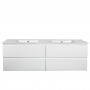 Qubist Matte White Wall Hung 1200 Vanity Cabinet Only